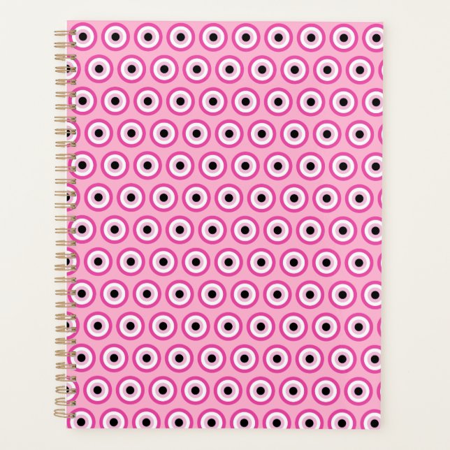 Pink Evil Eye Planner (Front)