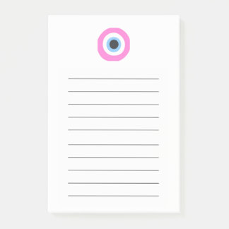 pink evil eye post-it notes