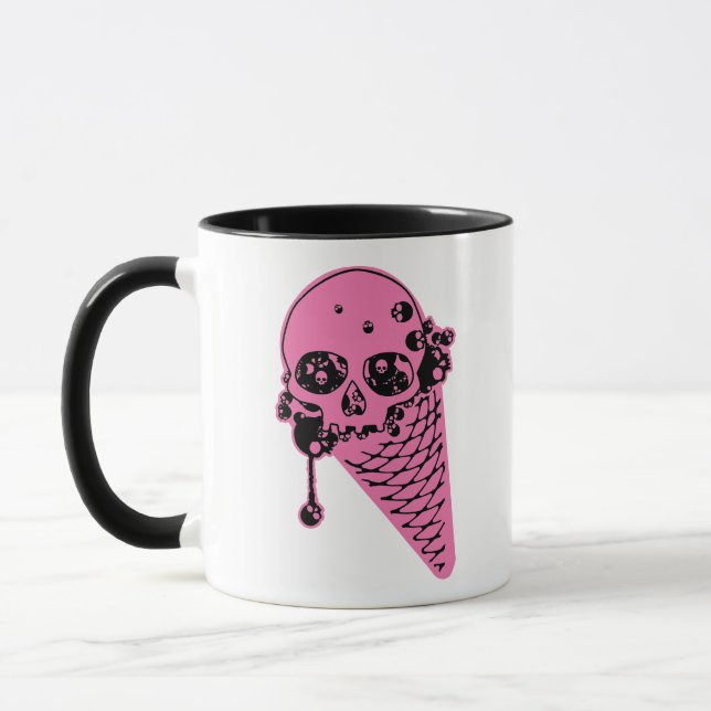 Pink Evil Ice Cream Cone Mug (Left)