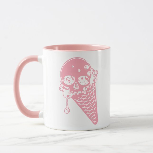 Pink Evil Ice Cream Cone Mug (Left)