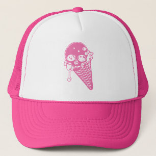 Pink Evil Ice Cream Cone Trucker Hat