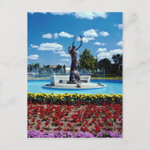 Pink Exhibition Place statue, Toronto, Ontario flo Postcard