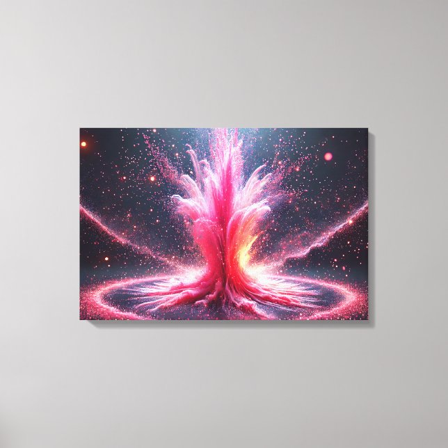 Pink explosion canvas print (Front)