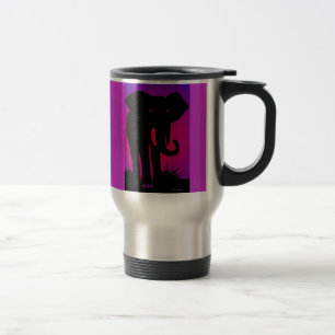 Pink Eyed Elephant Stainless Steel Mug