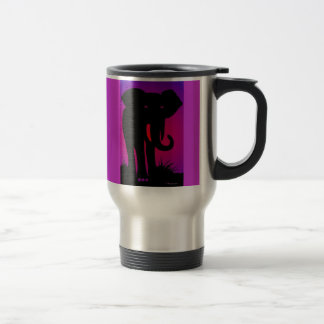 Pink Eyed Elephant Stainless Steel Mug