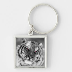 Pink Eyed Tiger Key Ring