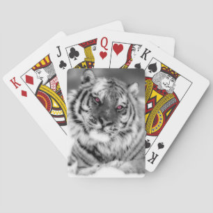 Pink Eyed Tiger Playing Cards