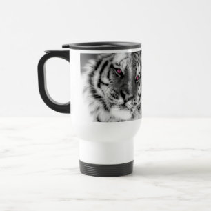 Pink Eyed Tiger Travel Mug