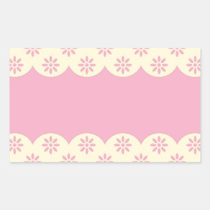 Pink Eyelet Background Rectangle Sticker