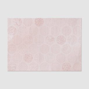 Pink Fabric Circles Tissue Paper