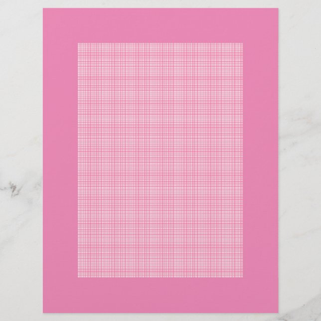 Pink fabric scrapbook paper design (Back)