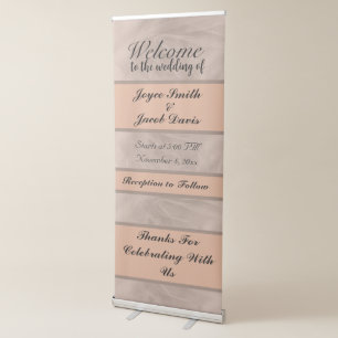 Pink Fabric Textured Print - Any colour Retractable Banner
