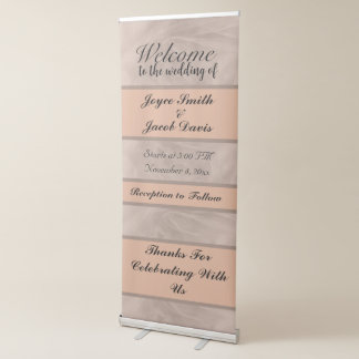 Pink Fabric Textured Print - Any colour Retractable Banner