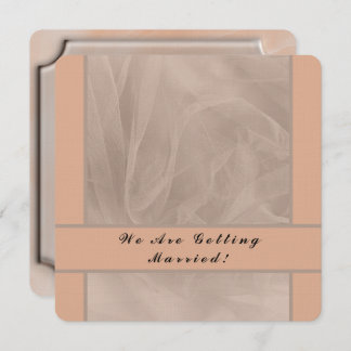 Pink fabric textured print invitation