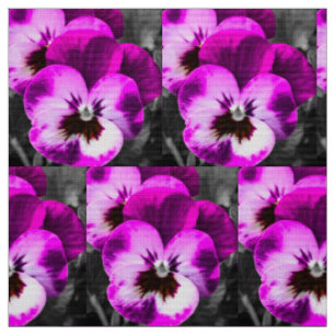 Pink Fabulous Pansy Fabric