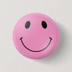 Pink Face 3 Cm Round Badge
