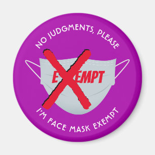 Pink FACE MASK EXEMPT Magnet