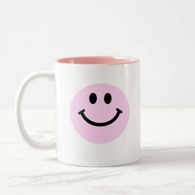 Pink face Two-Tone coffee mug (Left)