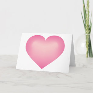Pink Fade Heart Holiday Card