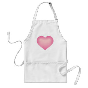 Pink Fade Heart Standard Apron