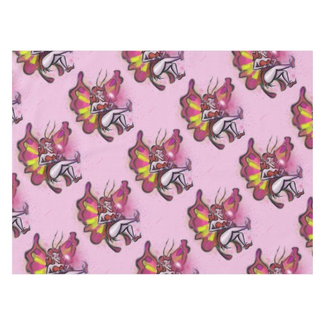 Pink Faerie Tablecloth (Front (Horizontal))