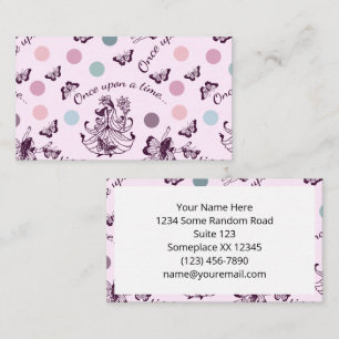 Pink Fairies and Butterflies Fairytale Business Card