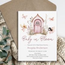 Pink Fairies Baby in Bloom Butterfly Baby Shower
