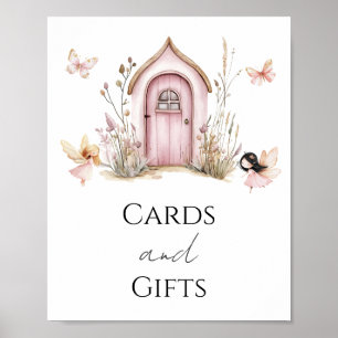 Pink Fairies Baby in Bloom Shower Cards and Gifts Poster