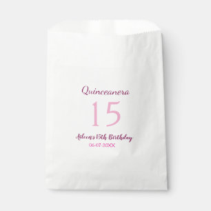 Pink fairy 15th birthday simple moder quinceanera  favour bags