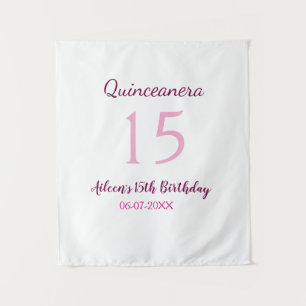 Pink fairy 15th birthday simple moder quinceanera  tapestry