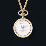 Pink fairy 15th birthday simple moder quinceanera  watch<br><div class="desc">girly design</div>