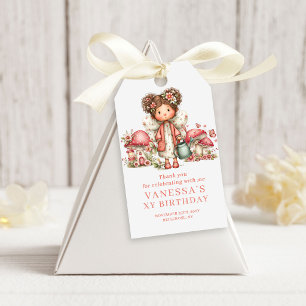 Pink Fairy 2nd Birthday Blush Flowers Favour Gift  Tags