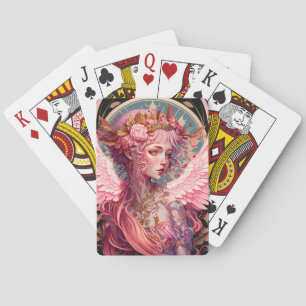 Pink Fairy Angel Fantasy Art Playing Cards