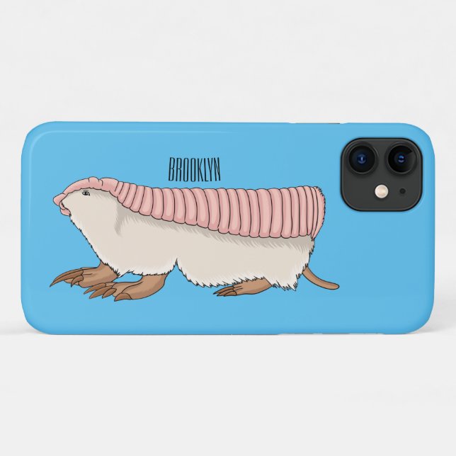 Pink fairy armadillo cartoon illustration Case-Mate iPhone case (Back (Horizontal))