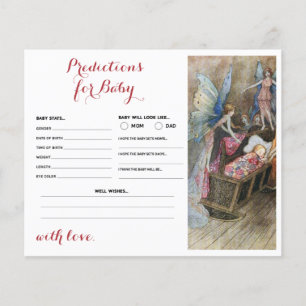 Pink Fairy Baby Blessing Predictions for Baby Card
