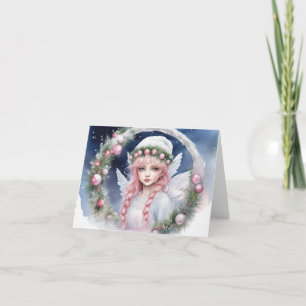 Pink Fairy Christmas Card