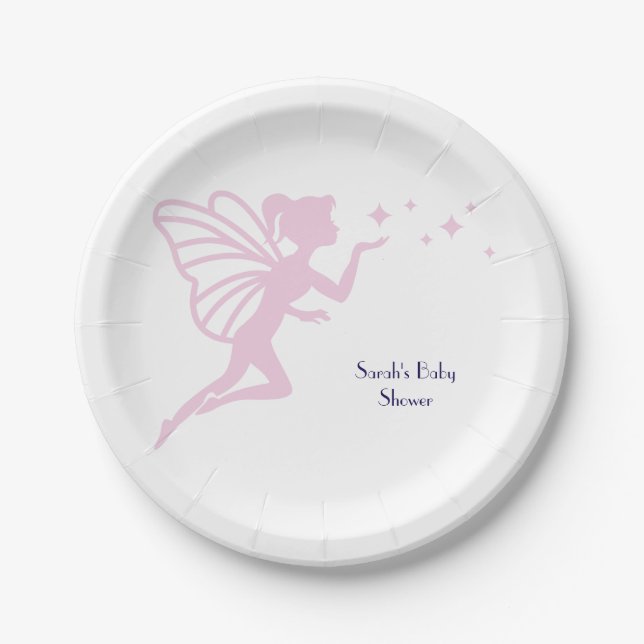 Pink Fairy Dust  Paper Plate (Front)