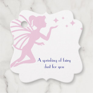 Pink Fairy Dust Sprinkles Favour Tags