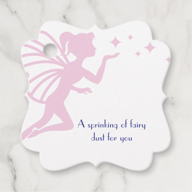 Pink Fairy Dust Sprinkles Favour Tags (Front)