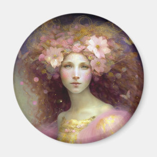 Pink Fairy Fantasy Art Magnet
