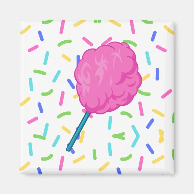 Pink Fairy Floss Magnet (Front)