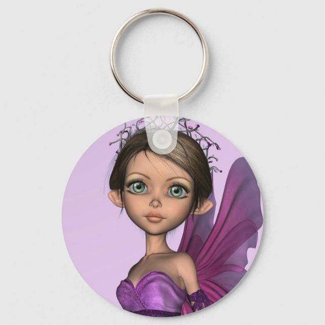 Pink Fairy Key Ring (Front)