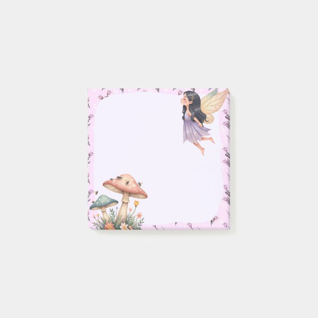 Pink Fairy Memo Pad – Enchanting Note-Taking Post-it Notes (Front)