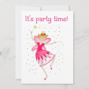 Pink Fairy Party Invitation