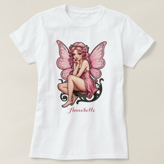Pink Fairy Princess T-Shirt (Design Front)
