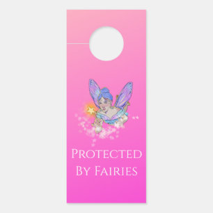 Pink Fairy Protection Door Hanger