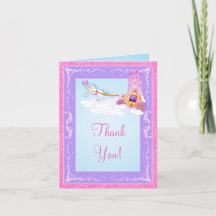 Pink Fairy Tale Thank You Note Card 4