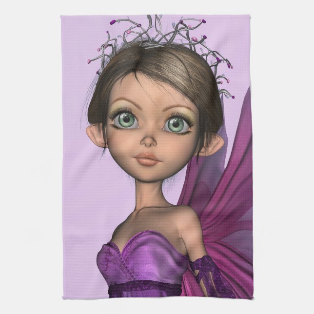 Pink Fairy Tea Towel (Vertical)