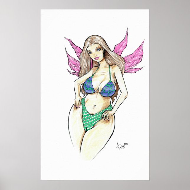Pink Fairy Wings Poster (Front)