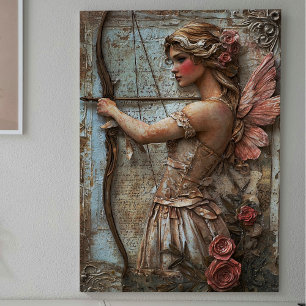 Pink Fairy with Arrow Decoupage Tissue Paper